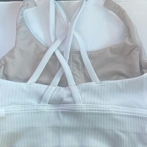 For bundles only - Lululemon Energy sports bra ribbed / strappy White 4